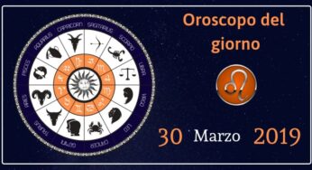 Oroscopo del 30 Marzo 2019. Il parere delle stelle, i numeri, i colori della fortuna e i consigli per affrontare la giornata nel migliore dei modi