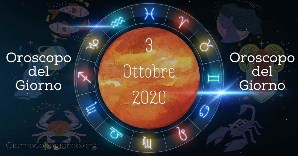 oroscopo del 03 ottobre 2020