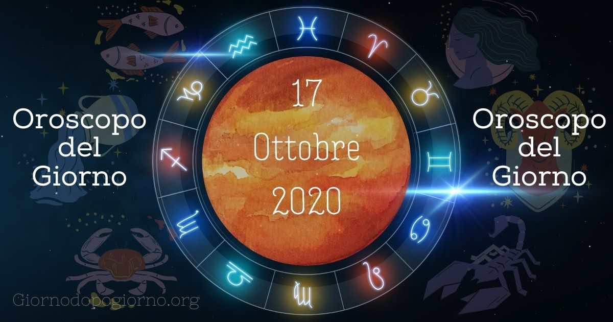 oroscopo del 17 ottobre 2020